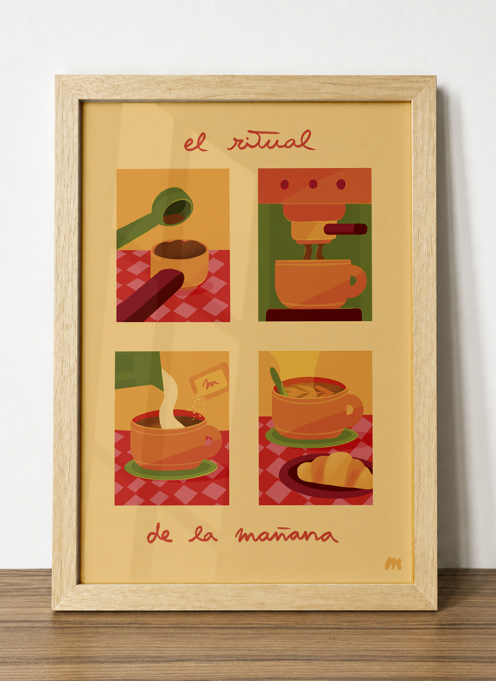 Print Gu&iacute;a de caf&eacute; en tama&ntilde;o 30x40 cm
